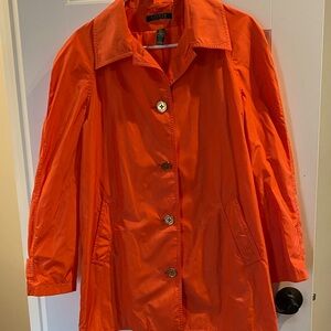 Lauren Ralph Lauren Vibrant Orange Travel Coat/Windbreaker